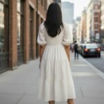 VISCOSE V NECK DRESS - Image 2