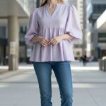 Frezi Cotton Linen Peplum Top