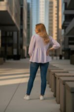 Frezi Cotton Linen Peplum Top - Image 2