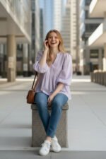 Frezi Cotton Linen Peplum Top - Image 4