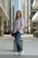 Frezi Cotton Linen Peplum Top - Image 7