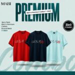 Men's Premium Cotton T-Shirt 3-Pack Combo